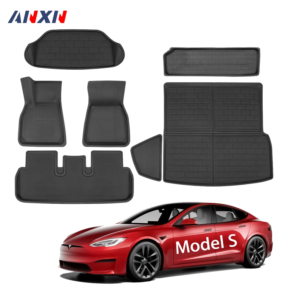 Floor Mats For Tesla Model S 20212022 3d All Weather Antiskid Floor Liner Odorless Xpe Carpet