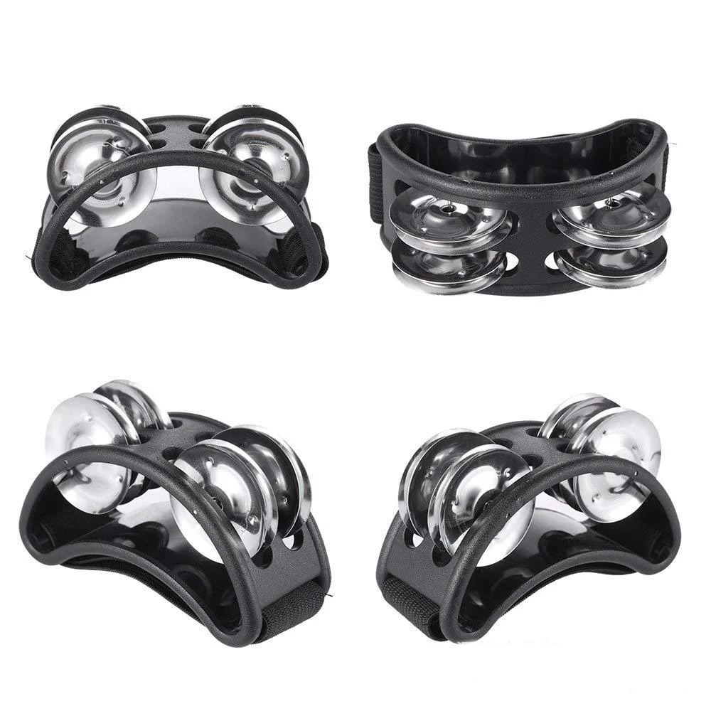 2PCS Foot Rattle Foot Drum Hand Tinker Children's Music Education Tambourine Percussion KTV Musical Instrument Accessories