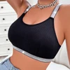 Seductive Women Bras with Sexy Silver Ribbons Plus Size Push Up Exposure Proof Slimming Comfortable Versatile for All Occasions 3