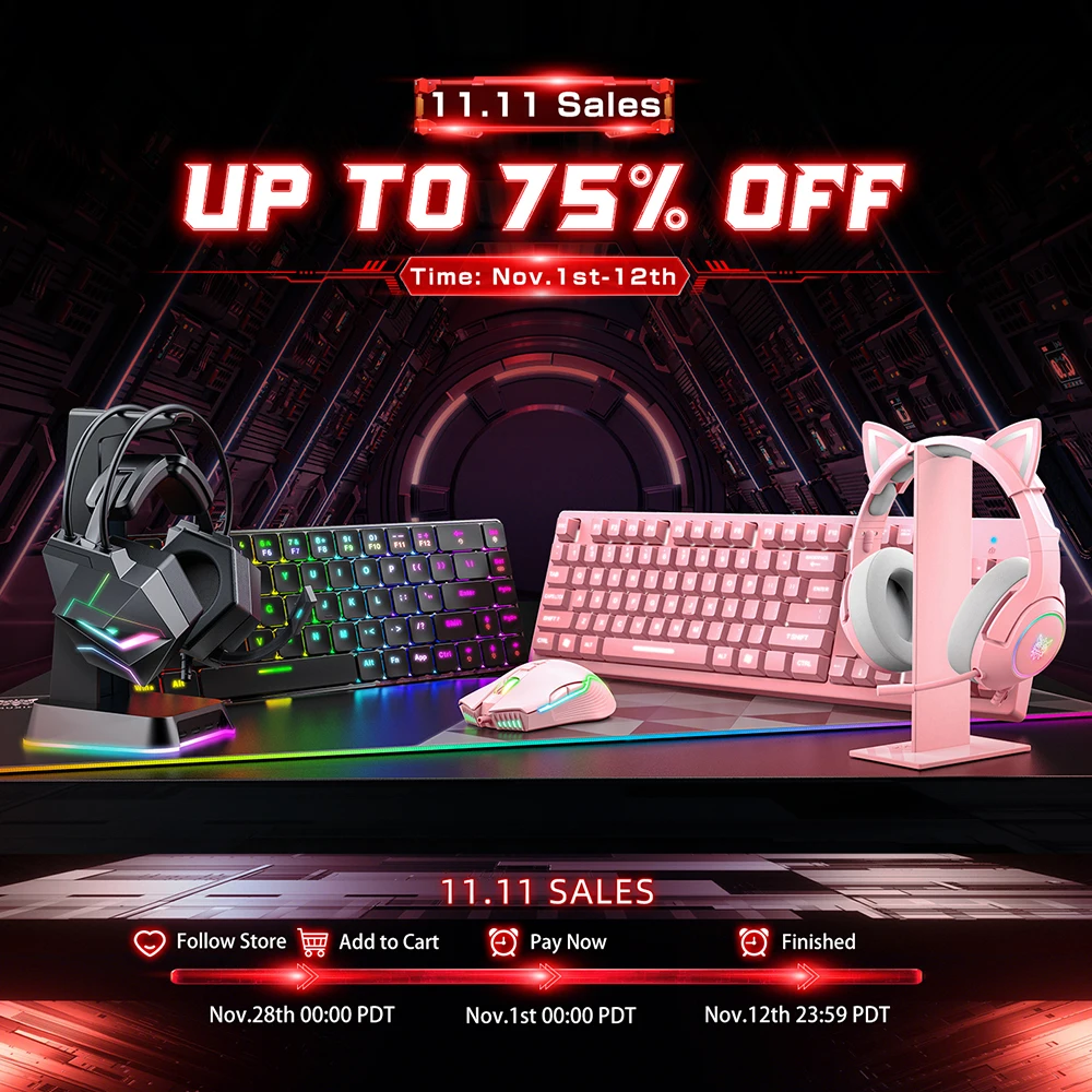 

2022 ONIKUMA 11.11 Sales on Nov.1st-12th PDT,Check the Photo and Description to Get Code and Coupon