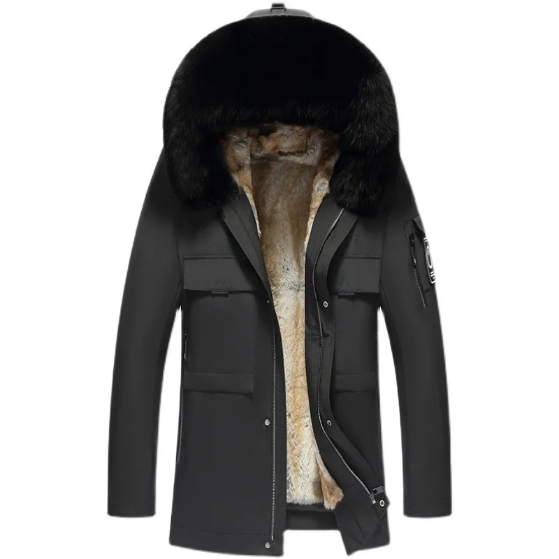 Pai Overcomes The Integration of Whole Mink Fur and Fur Men's Mink Inner Tank Nick Suit Fur Thickened Winter Coat
