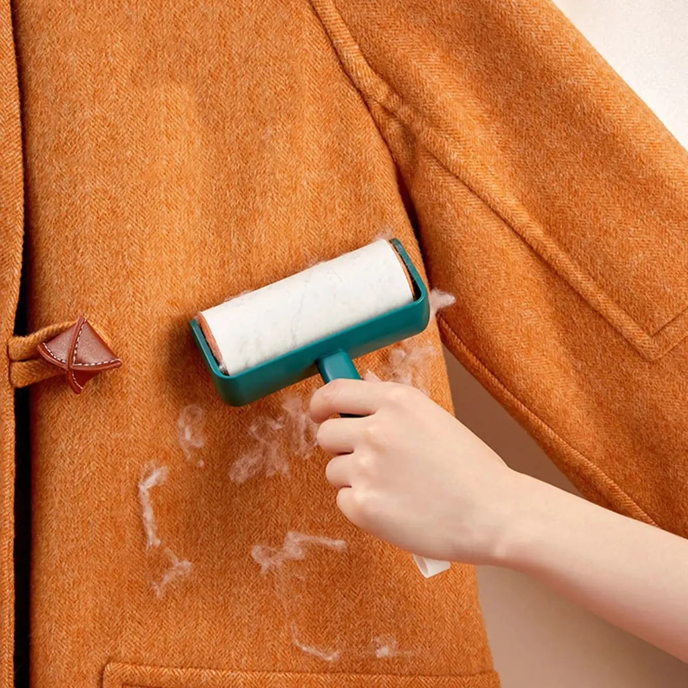 1pc Fur-Free Home" Effortless Clean: Cat & Dog Hair Lint Roller With Self-Cleaning Base - Perfect For Furniture