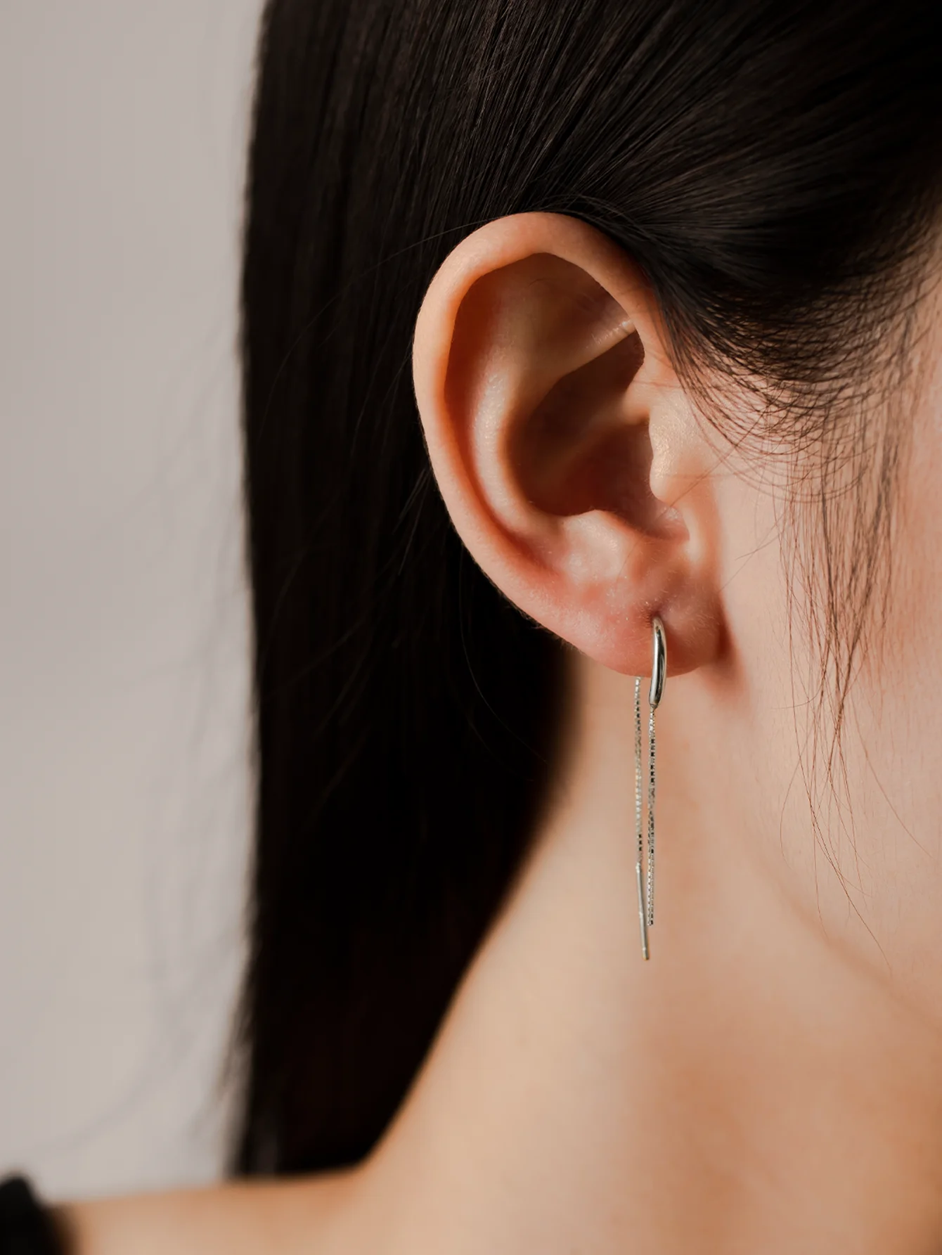 Orecchini Lunghi A Goccia In Argento 925 Con Zirconi LOKILOKI - Design Raffinato A Catena - Gioielli Per Donne E Ragazze