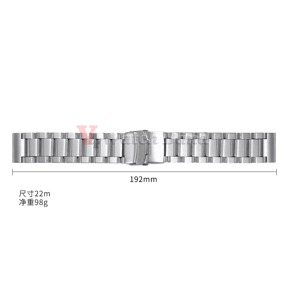 Luxuriöses Uhrenarmband aus massivem Edelstahl, universelles Armband für Seiko 18 mm, 19 mm, 20 mm, 21 mm, 22 mm, 24 mm, 25 mm, Gürtel, Uhrenzubehör – Detail 1