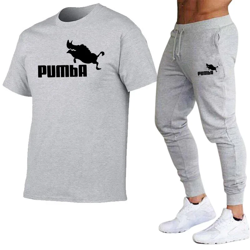 2023 Mens Tracksuit Cotton T-shirts and Sweatpants Gym Short Sleeve Outfits High Quality Male Casual O-Neck Tees Jogging Suit