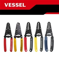 VESSEL Muti-Purpose Wire Stripper with Manual Thread Cutter for Solid Wire Stranded Sire Japan Hand Tools No.3500E Series Electr 1