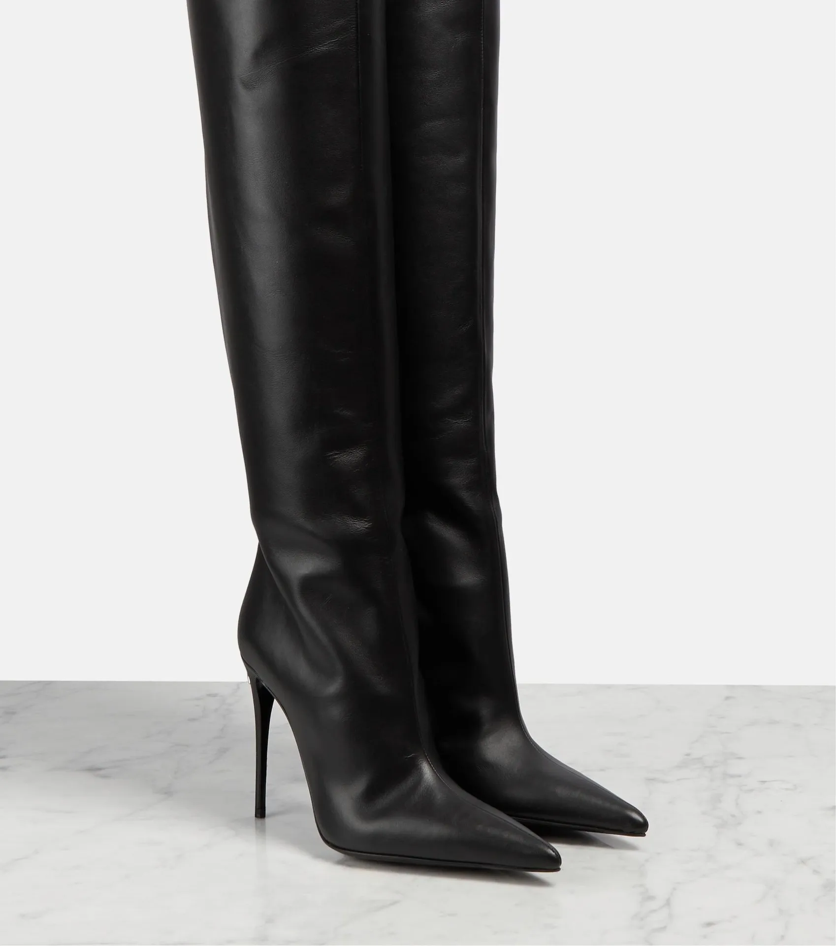 2023 New Foreign Trade Women's Shoes Pointed Thigh Belt Buckle Boots Large 40-43 Autumn/winter Boots