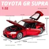 1:32 Toyota GR SUPRA Diecast Alloy Car Model High Simulation Metal Toy With Sound Light Pull Back For Kid Children Collection 4