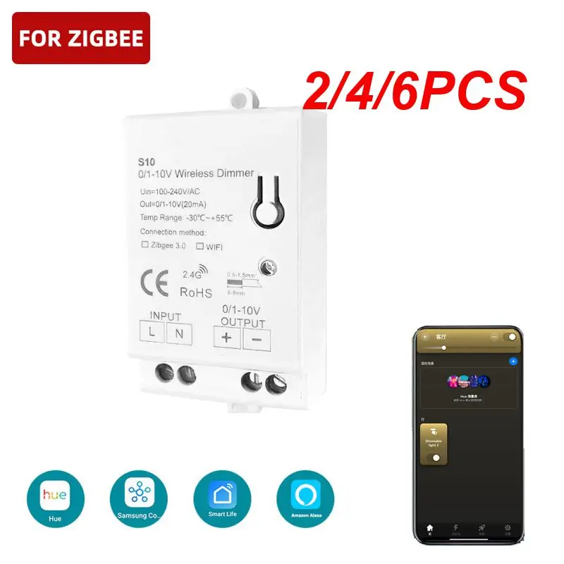 

2/4/6 шт., регулятор яркости Tuya Smart 3,0, 0-10 в