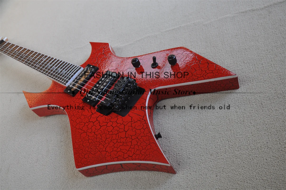 Custom BC Rich Electric Guitar Stealth Floyd Rose Vibrato Red And