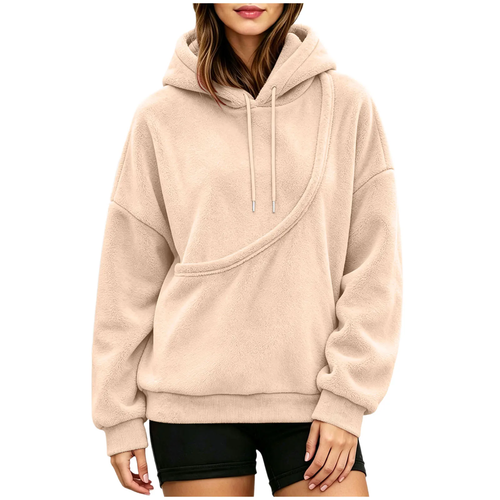 Unisex Fall And Winter Casual Fleece Solid Color Pet Pocket Hooded Sweatshirt Funny Pullover Women Sweatshirt