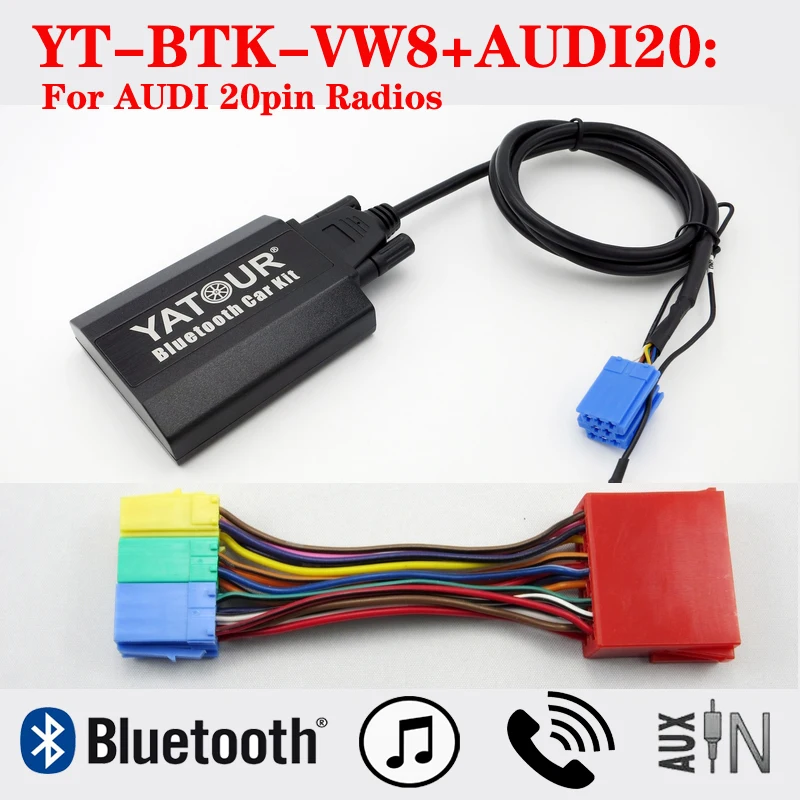 Plug and Play Yatour Bluetooth module for Volkswagen VW AUDI SKODA Seat 8pin factory car radios
