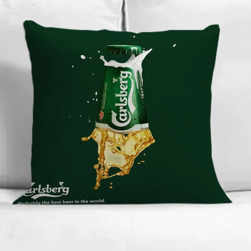 

Decorative Pillowcases for Pillows C-Carlsberg Double-sided Printing Car Sofa Cushions Covers Pillowcase 45*45 Cushion Cover