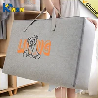 1-5Pcs Clothes Quilt Storage Bag Waterproof Moistureproof Large Capacity Luggage Bag Packing Bag Thickened Non-woven Storage Bag 1