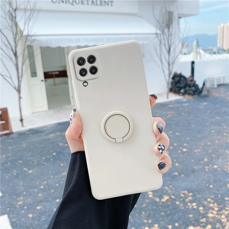 Liquid Fold Holder Ring Silicone Phone Case - Original Back Cover