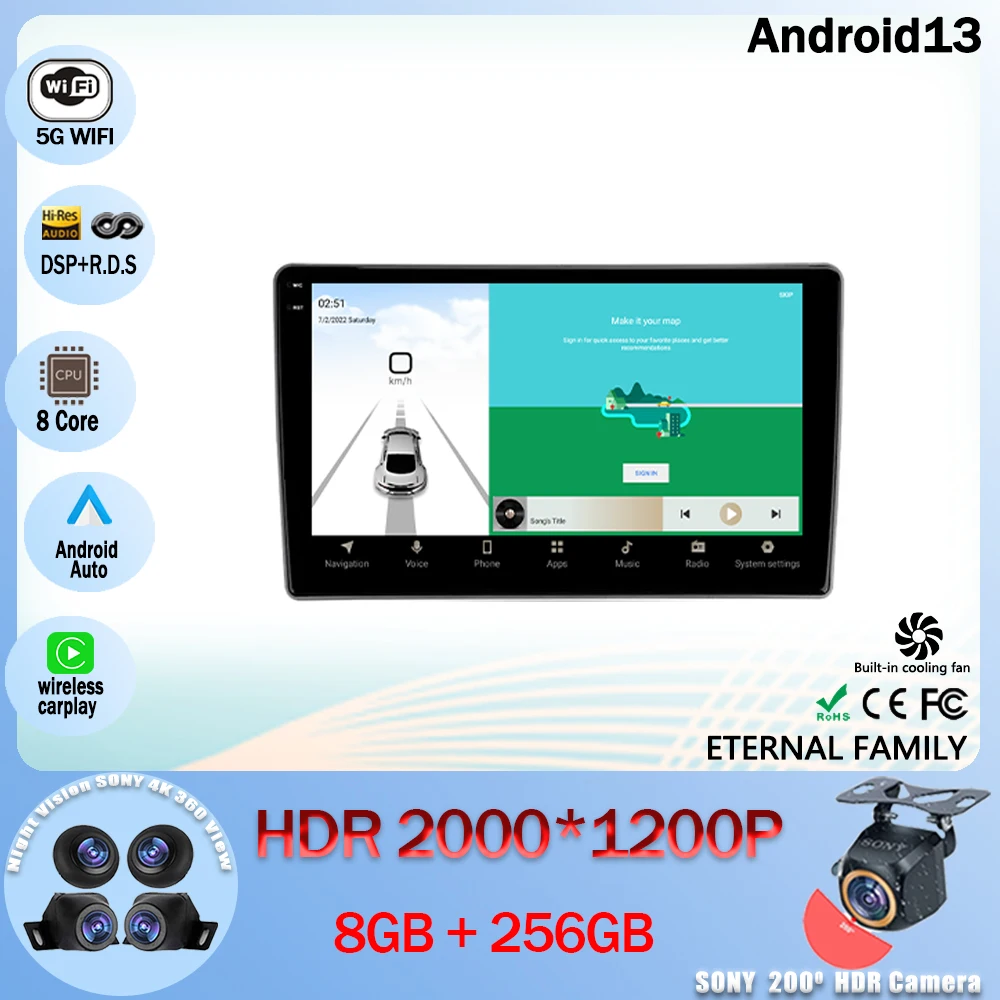 

Android 13 Car Radio Multimedia Video Player Navigation GPS For Nissan X-Trail X Trail X - Trail 1 T30 2000 - 2007 5G WIFI 4G