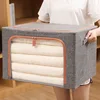 Quilt Organizer Storage Foldable Clothes Blanket Quilt Organizer Box Large Capacity Closet Storage Clothes Cabinet Organizer 1