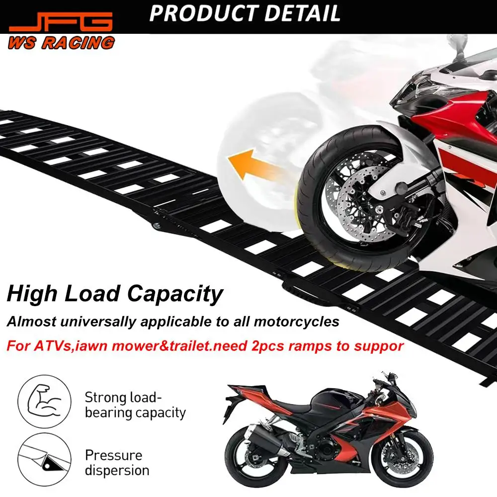 Motorcycle Ramps Ladders Universal Ramp Folding Portable Ladder Tools ATV UTV For KTM YAMAHA HONDA Dirt Pit Street Electric Bike