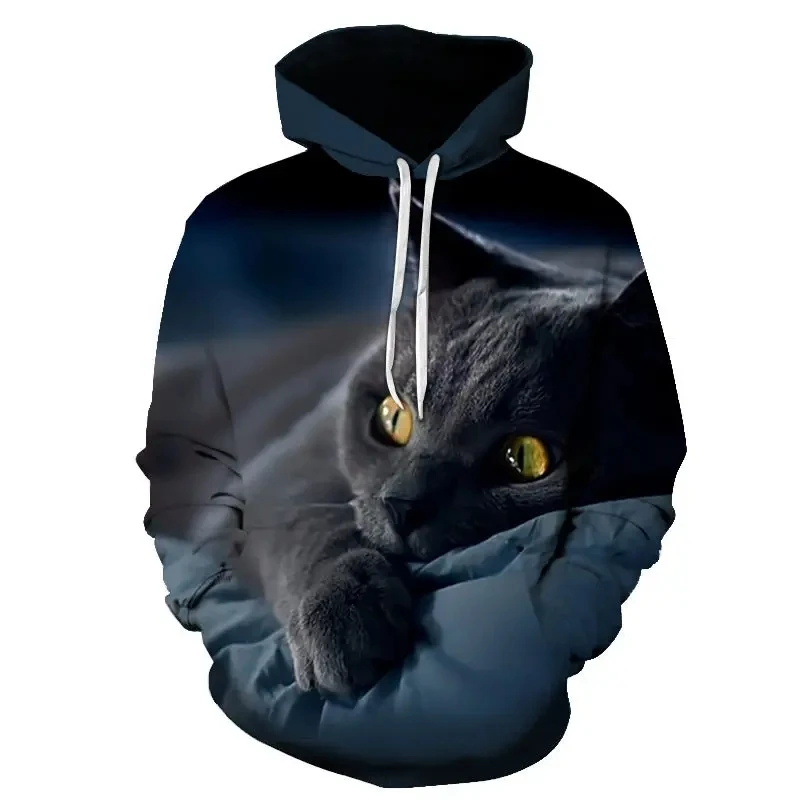 thumbnail image 1 of Nueva sudadera con capucha Kawaii con estampado 3D de gato de gran tamaño para hombres y mujeres, sudadera con capucha de manga larga de gran tamaño, sudaderas, ropa, 1 of 4