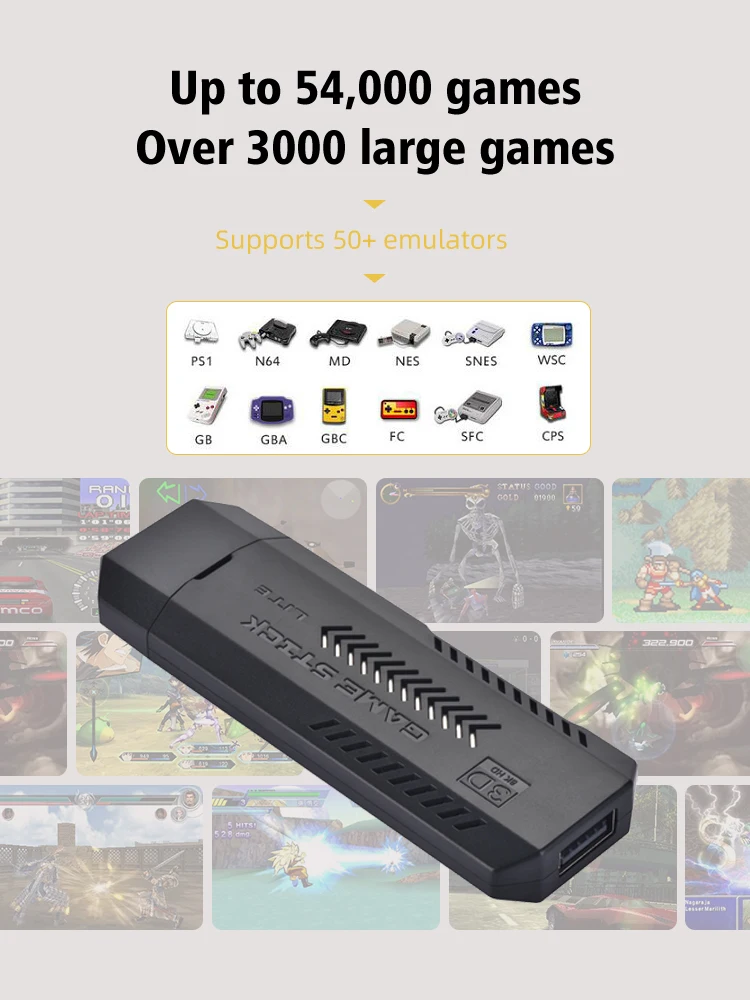 Buy DKD GD10 Retro Game Stick Retro Video Game Mini 4K HD Gaming Console  30000 Classic Games for N64 Neogeo PS1 MAME Arcade Online at Best Prices in  India - JioMart.