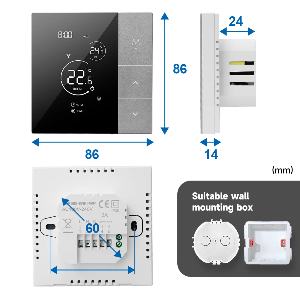Tuya WIFI Warm Floor Heating Thermostat Smart Home Underfloor Thermoregulator wi