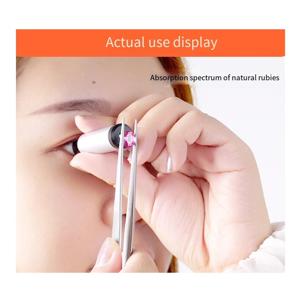 Small Diffraction Spectroscope Gemstone Gemological 55mm Length Jeweler Jewel Tester Tool Handheld Gem Spectroscope F