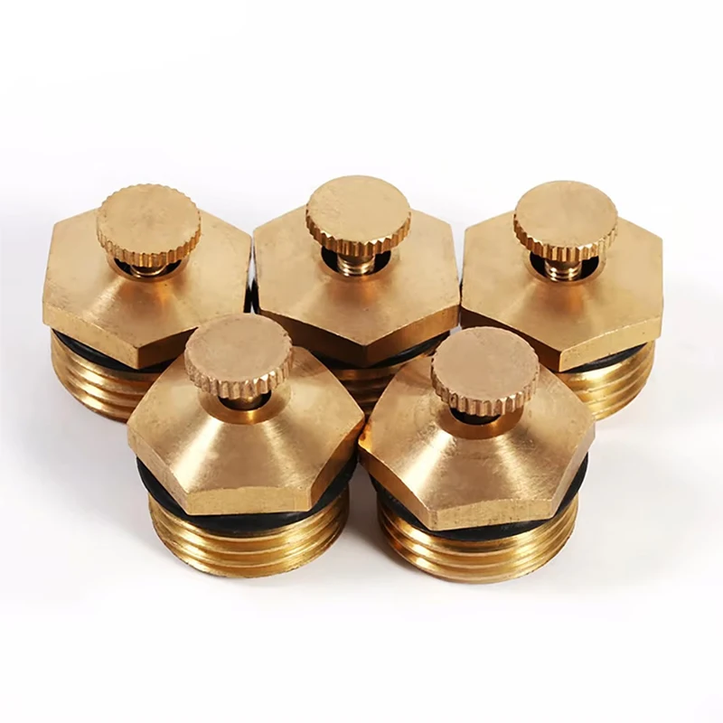 5Pcs Garten Bewässerung Bewässerung Messing Spray Düse G1/2 Zoll Gewinde Anschluss Langlebig Outdoor Wasser Sprinkler für Rasen Pflege