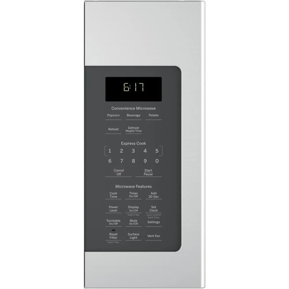 1.7 Cu.Ft Oven Over The Range Microwave, Stainless Steel,optimal defrosting time and power level or set your desired time 2