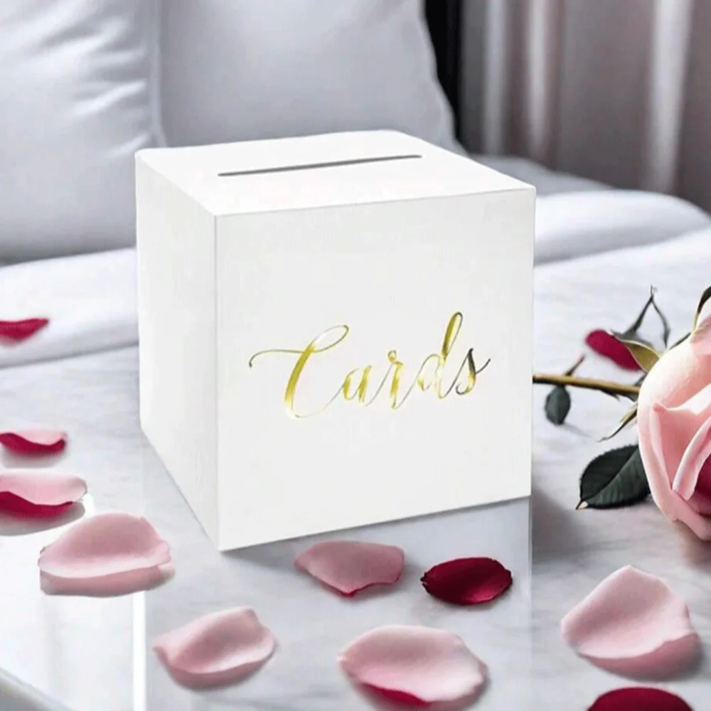 Blessing Wedding Card Box Storage Box Cardboard Receiving Elegant DIY Crafts Gift Card Anniversaries wooden gift card boxes wedding place cards