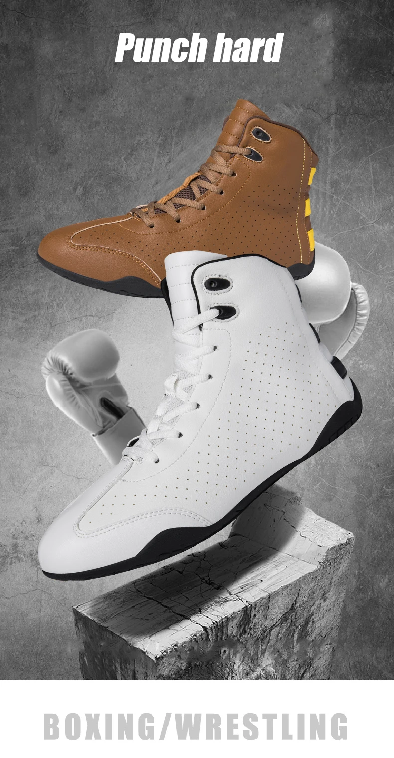 Description Picture 2 of itemwomen Men Boxing boots Wrestling Shoes gear Combat Sneakers gym equipment training fighting boots