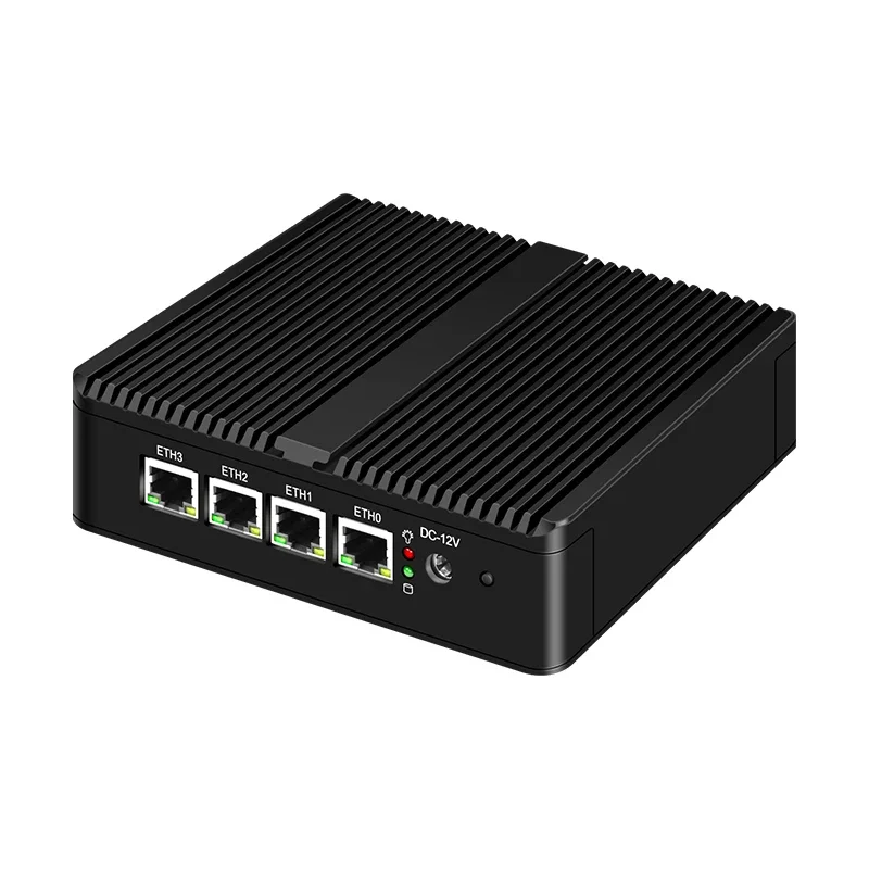 J4125 AES IN Fanless Mini PC ,OPNsense Router Quad-Cores 4 LAN Ports Gigabit Ethernet ,Firewall Appliance Pfsense Windows10 ESXI