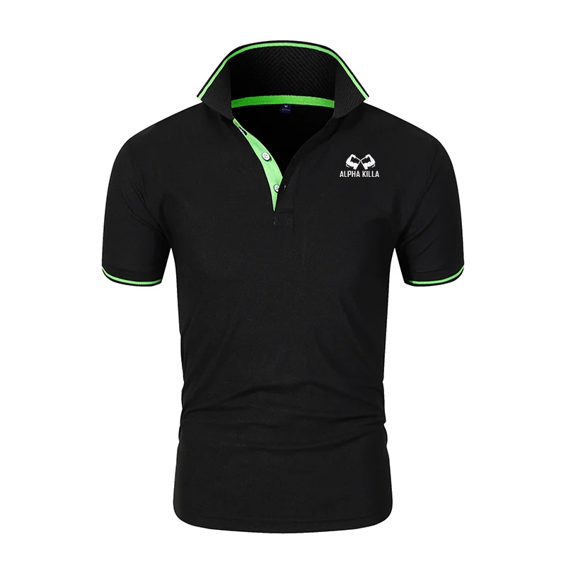

Summer men's pure cotton short sleeved youth popular casual polo shirt