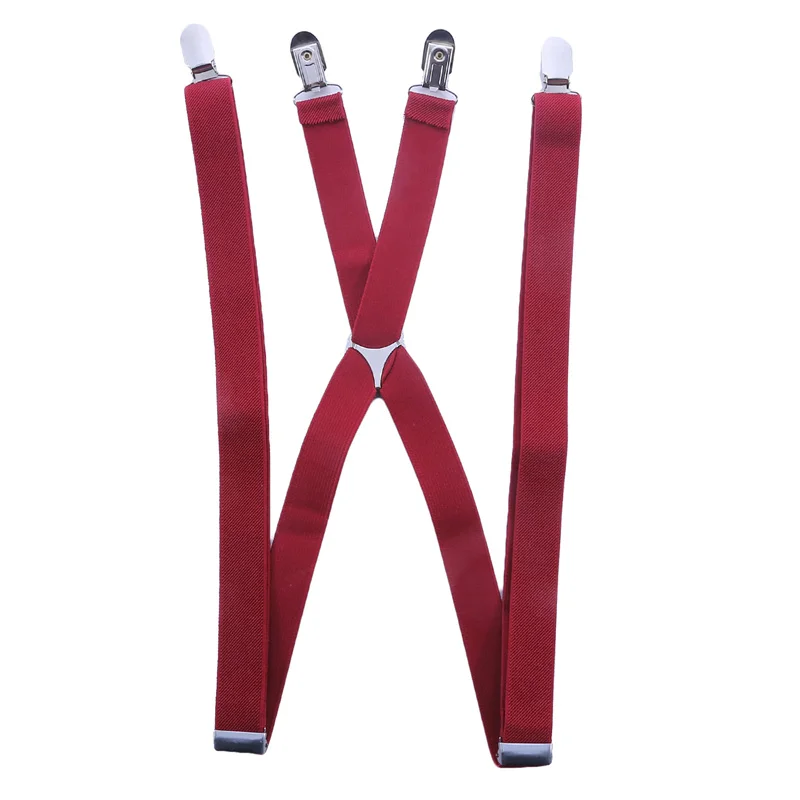 2,5 x 110 cm elastische Polyester-Hosenträger für Herren, 4 Clips, Vintage-Stil, für Herren und Damen, Hosenträgerhose, Hochzeit, Aufhängung für Röcke – Detail 15