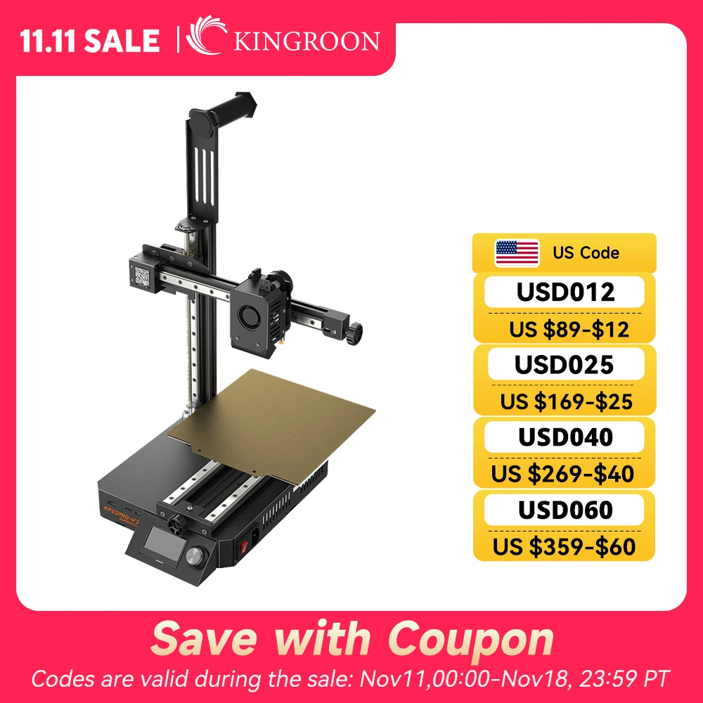 KINGROON KP3S Pro V2 High Speed 3D Printer Fast Printing Max 500mm/s 25 Point Auto-Leveling 100Mbps Network 3D Printer 3d printer