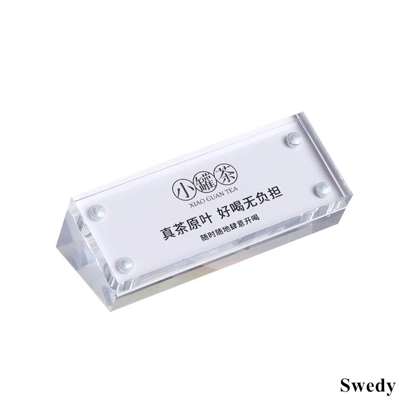 20x50mm Magnetic Clear Plastic Desktop Acrylic Sign Card Holder Display Stand Menu Ad Frame Price Label Card Tags
