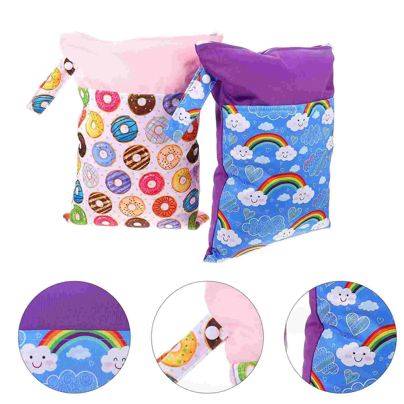 

2 Pcs Storage Bags Sanitary Napkin Towel Household Pad Multi-function Diaper Pouch Travel