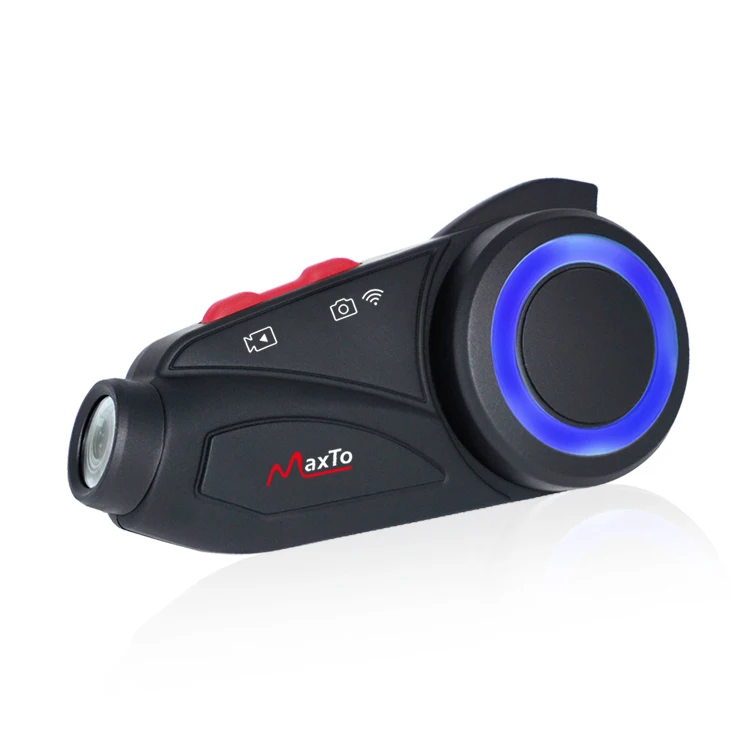 

Maxto M3S 2K motorcycle helmet headset bluetooth intercom with HD camera recording riders group talking