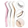 1 Pc Eyelash Comb Tweezers Stainless Steel Anti-Static Non-Magnetic Professional Volume 3D Lashes Extension Tweezers Tools 1