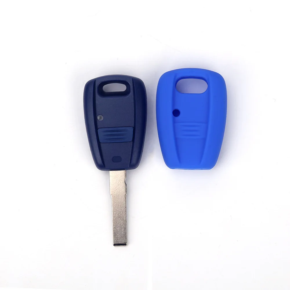 Silicone Rubber Car Key Cover Fit for Fiat Stilo Punto Seicento Remote Key Case Fob Car-styling 2 Buttons key case key case cover car key shell