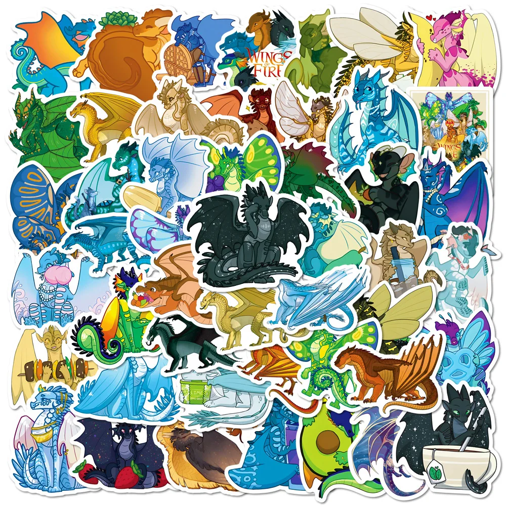 

10/30/50PCS Anime Wings Of Fire Stickers Cool Cartoon Dragon Sticker Kids Toy Gift DIY Laptop Phone Suitcase Notebook Decals