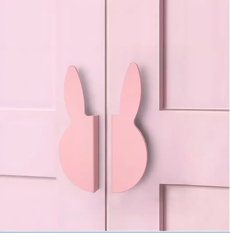 Love Rabbit Cartoon Children's Room Cabinet Door Handle Kitchen Cabinet Shoe Wardrobe Door Furniture Handles