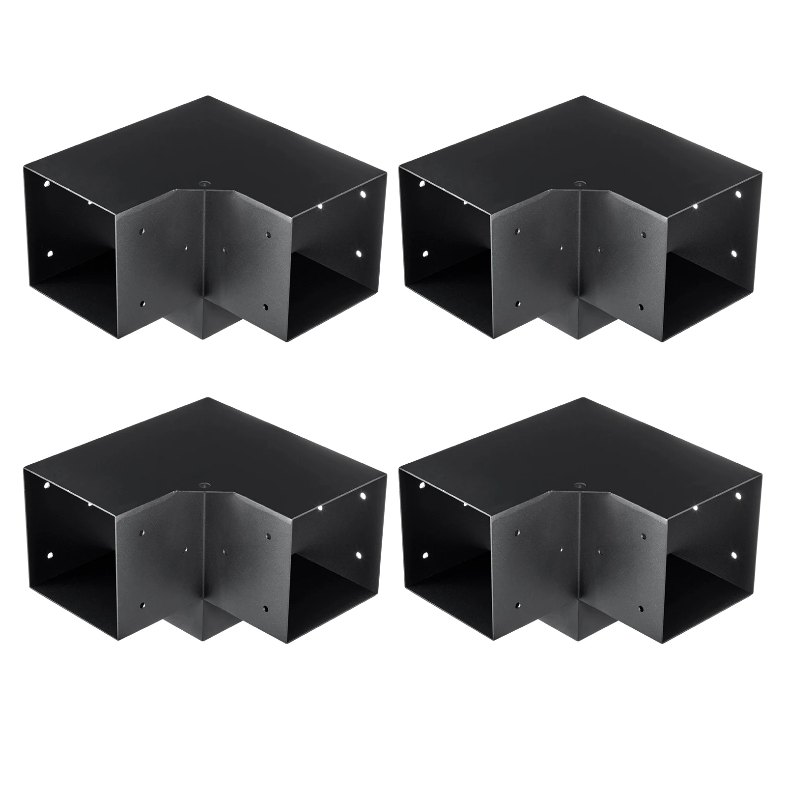 SucceBuy Pergola Bracket Kit 6inchx6inch 4pcs 3 Way Easy Installation to Gazebos Patio Pergolas Log Cabin Outdoor Hardware