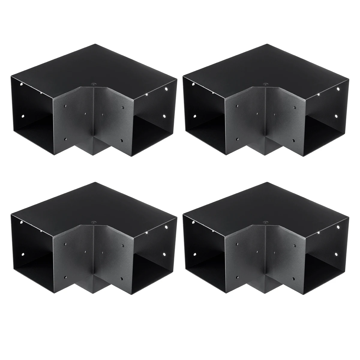 SucceBuy Pergola Bracket Kit 6inchx6inch 4pcs 3 Way Easy Installation to Gazebos Patio Pergolas Log Cabin Outdoor Hardware