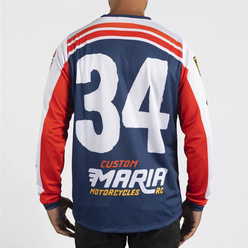 DIY Custom Jersey MTB Motorcycle Clothing Cycling Jerseys Moto Bike Motocross BMX T-Shirt Quick Drying Long Sleeve Bicycles 4