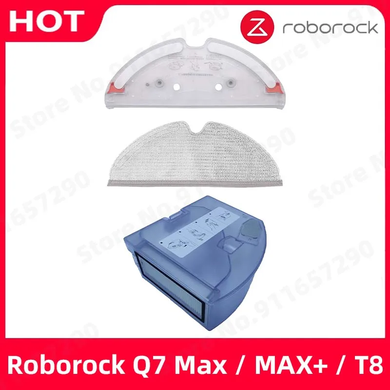 Roborock Q7 Max Q7 Max+ T8 Spare Parts Water Tank Dust Box with Hepa Filters Vacuum Cleaner Water Tank Tray Accessories accessories main side brush mops cloths water tank dustbin hepa filters charge docking station for roborock s7 t7s parts