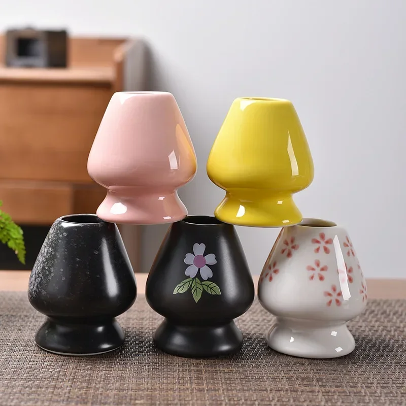 Japanese Matcha Whisk Holder matcha tea tools tea ceremony tools matcha whisk Ceramic Green Tea Bowl Chasen Stand for Living Room Kitchen Dining Room Tea Ceremony Accessories