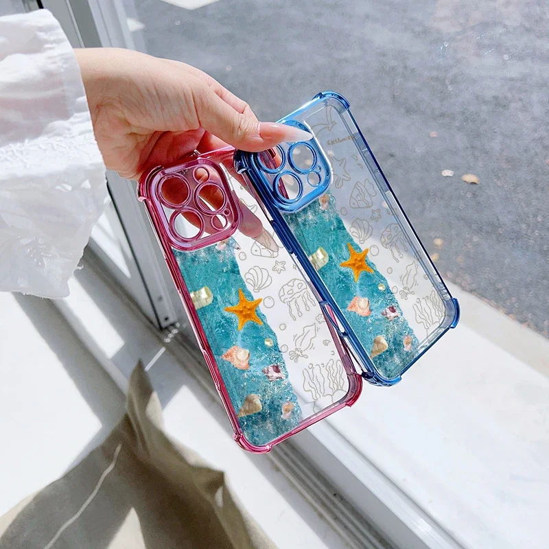 Coastal Ocean Starfish Seashell Anti-Knock Phone Case
