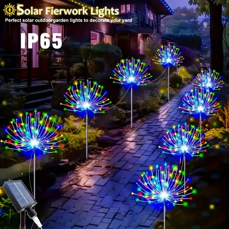5 IN 1 Outdoor Solar Light-300 LED Light, 8 Lighting Modes - Image 4