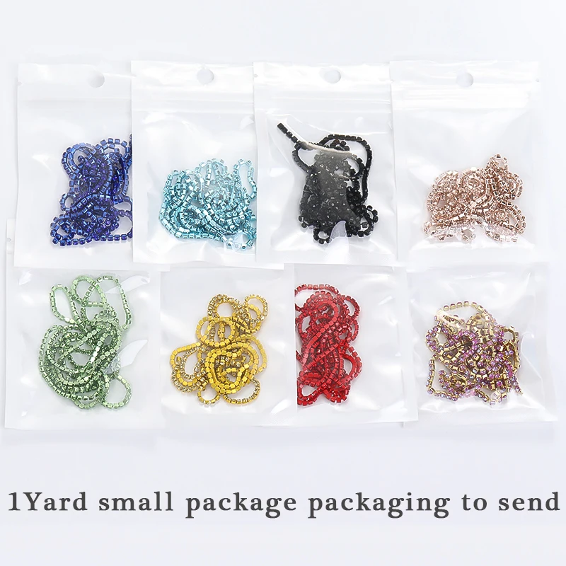 XiChuan 1 Yard 10 Colors Claw Rhinestone SS6 SS8 Crystal Tassel Diy Clothes Earring Accessories Beads Diamond Rhinestone Chain
