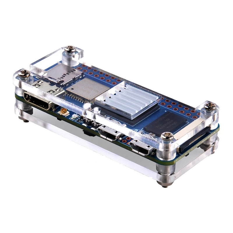 

For Banana Pi BPI-M2 Zero Allwinner H3 4-Core 512MB DDR3 RAM Open Source PC Development Board+Acrylic Case+Heat Sink Kit